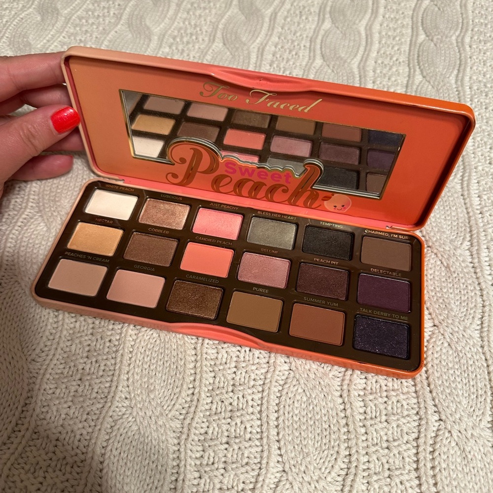 Too Faced Sweet Peach Eyeshadow Palette. Gently used, no box. Sanitized.